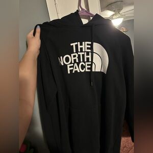 The North Face Black Hoodie with White Logo